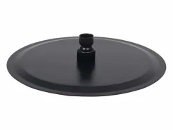 Helloshop26 Rociador de ducha de lluvia cabezal de ducha accesorio de baño acero inoxidable 25 cm redondo negro 02_0002073