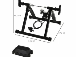 Outlet Homcom Rodillo entrenamiento bicicleta 54.5x47.2x39.1 cm Negro