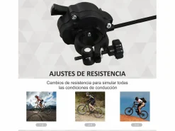 Outlet Homcom Rodillo entrenamiento bicicleta 54.5x47.2x39.1 cm Negro