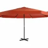 Garden Furniture Roeland Sombrilla de jardín con palo de aluminio 500 cm terracota