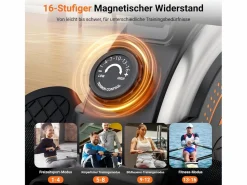 Sale DripeX Rolder de resistencia magnética de , con 16 niveles de resistencia, deslizamiento doble, silencioso y liso, carga máxima de 160 kg Negro
