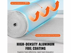 Clearance Rollo Aislante Reflectante Doble SucceBuy con Núcleo de Espuma y Barrera Radiante de 122 CM x 1524CM Panel De Pared
