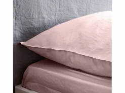 Ropa de cama de microfibra lavada color rosa, 2 plazas Ropa De Cama|Juego De Sábanas
