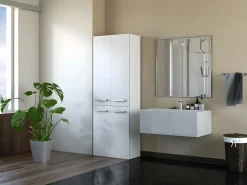 Discount RORY - Mueble de baño con canasta - Dimensiones 174x60x30 - Mueble de baño con contenedor con área de lavado Columna De Baño