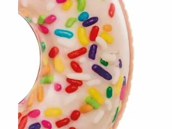 Intex Rueda hinchable gigante Sprinkle Donut +9A blanco Ø99 cm