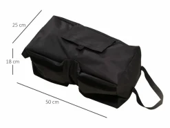 New Saco de arena para sombrilla, 2 bolsas rellenables de 50 kg, tela Oxford, negro (50 x 50 x 18 cm)