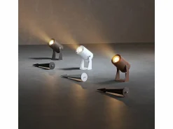 Clearance Sair - Foco LED redondo de 10 W IP65 3000 K - Luz de jardín para plantas o setos h36cm - Beneito faure Blanco