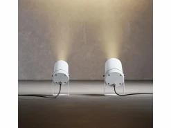 Clearance Sair - Foco LED redondo de 10 W IP65 3000 K - Luz de jardín para plantas o setos h36cm - Beneito faure Blanco