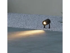 Outlet Sair - Foco LED redondo de 10 W IP65 Corten 3000K - Luz de jardín para plantas o setos h36cm - Beneito faure Marru00f3n