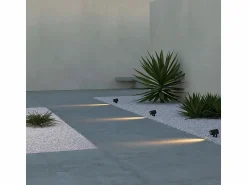 New Sair XL - Foco LED redondo de 20 W IP65 Corten 2200K - Luz de jardín para plantas o setos h38cm - Beneito faure Marru00f3n