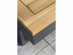 Dcb Garden Salón de jardín 4 pl de madera de acacia y aluminio