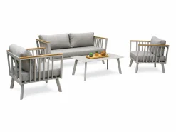 Clearance Salón de jardín 5 plazas de aluminio Salones De Jardín