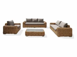 Clearance Salón de jardín 6 plazas en resina trenzada Salones De Jardín