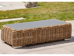 Clearance Salón de jardín 6 plazas en resina trenzada Salones De Jardín