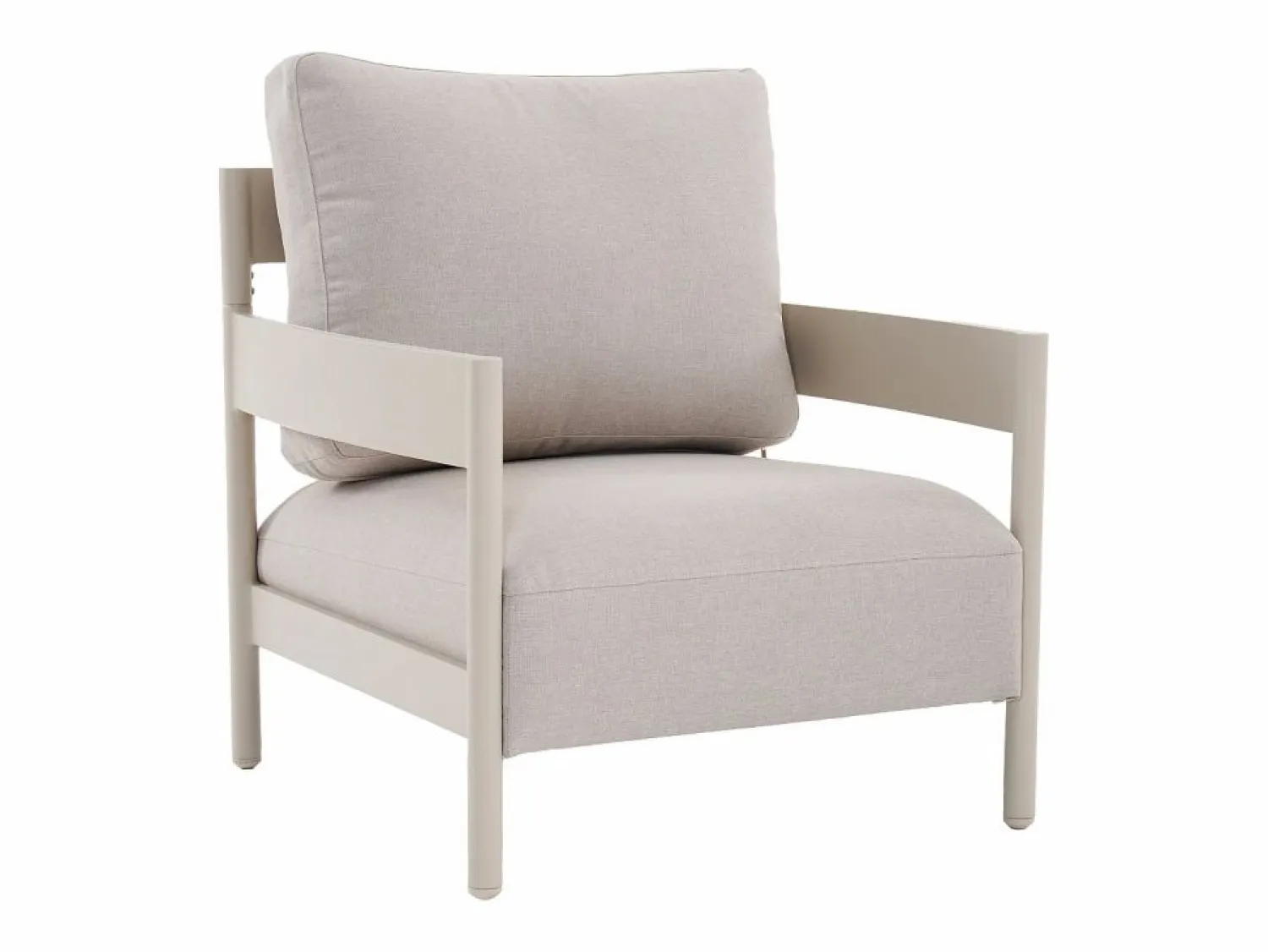 MYLIA Salón de jardín de aluminio 4 plazas - Beige - LOMAM de