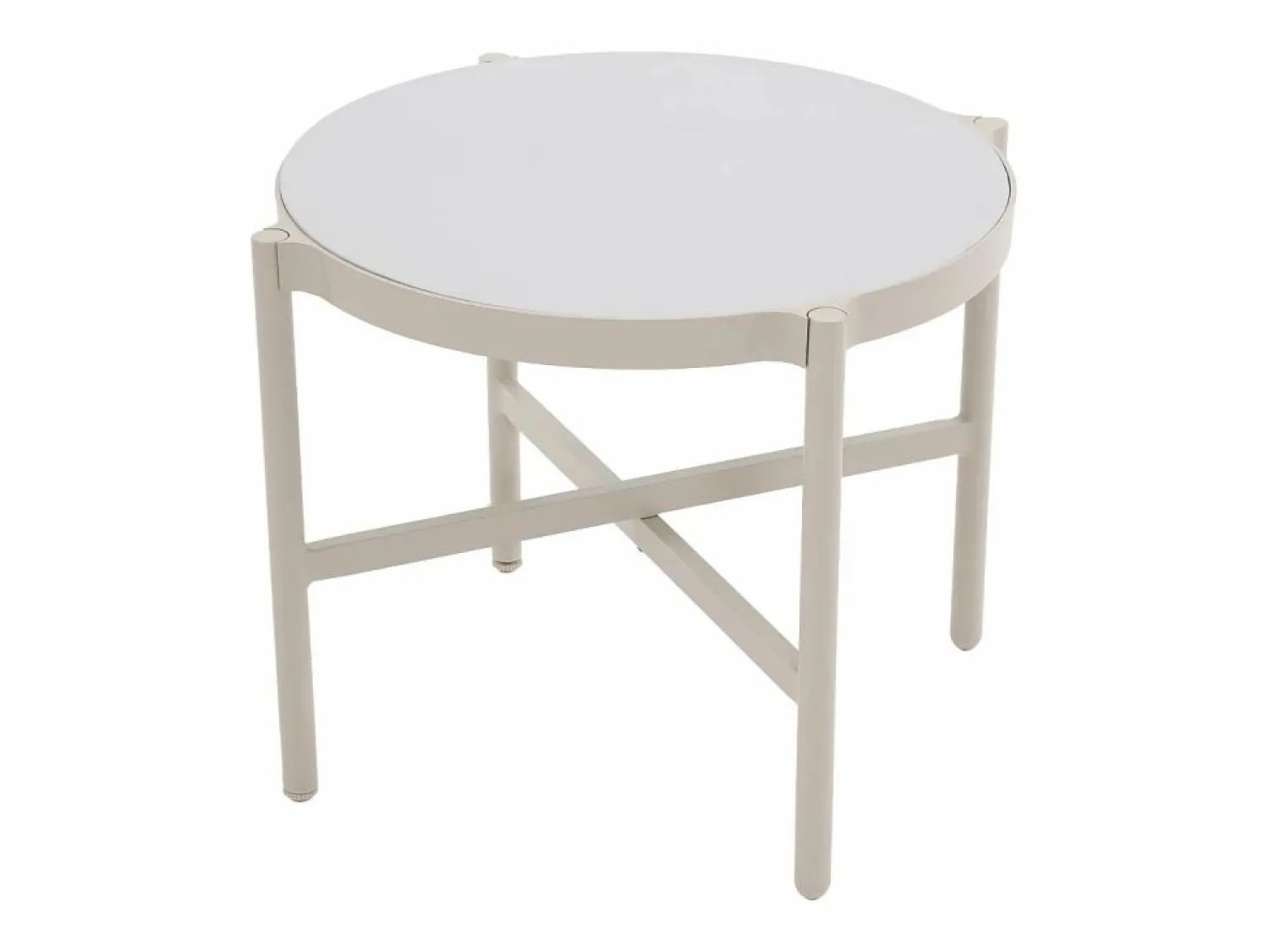 MYLIA Salón de jardín de aluminio 4 plazas - Beige - LOMAM de