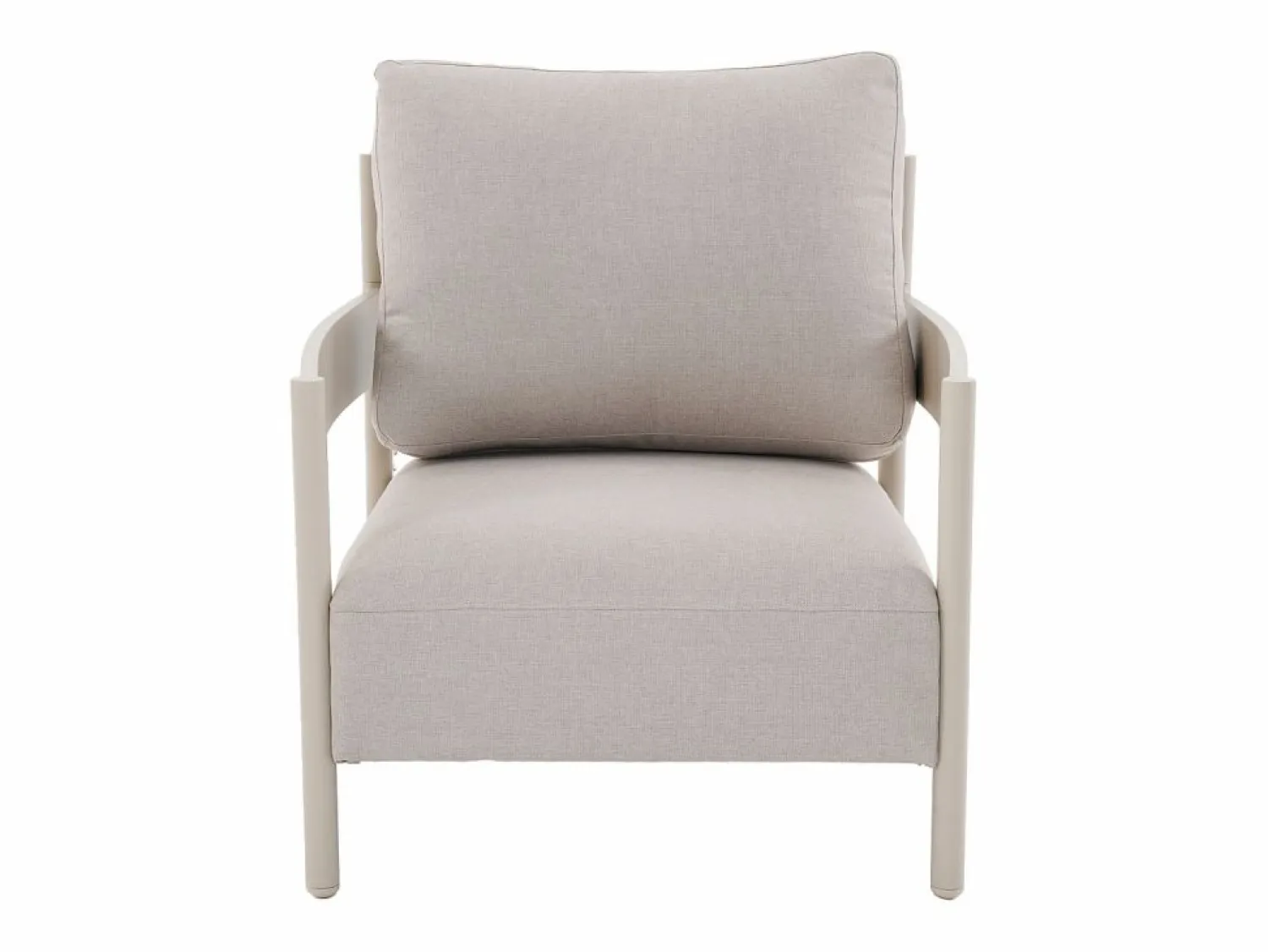MYLIA Salón de jardín de aluminio 4 plazas - Beige - LOMAM de
