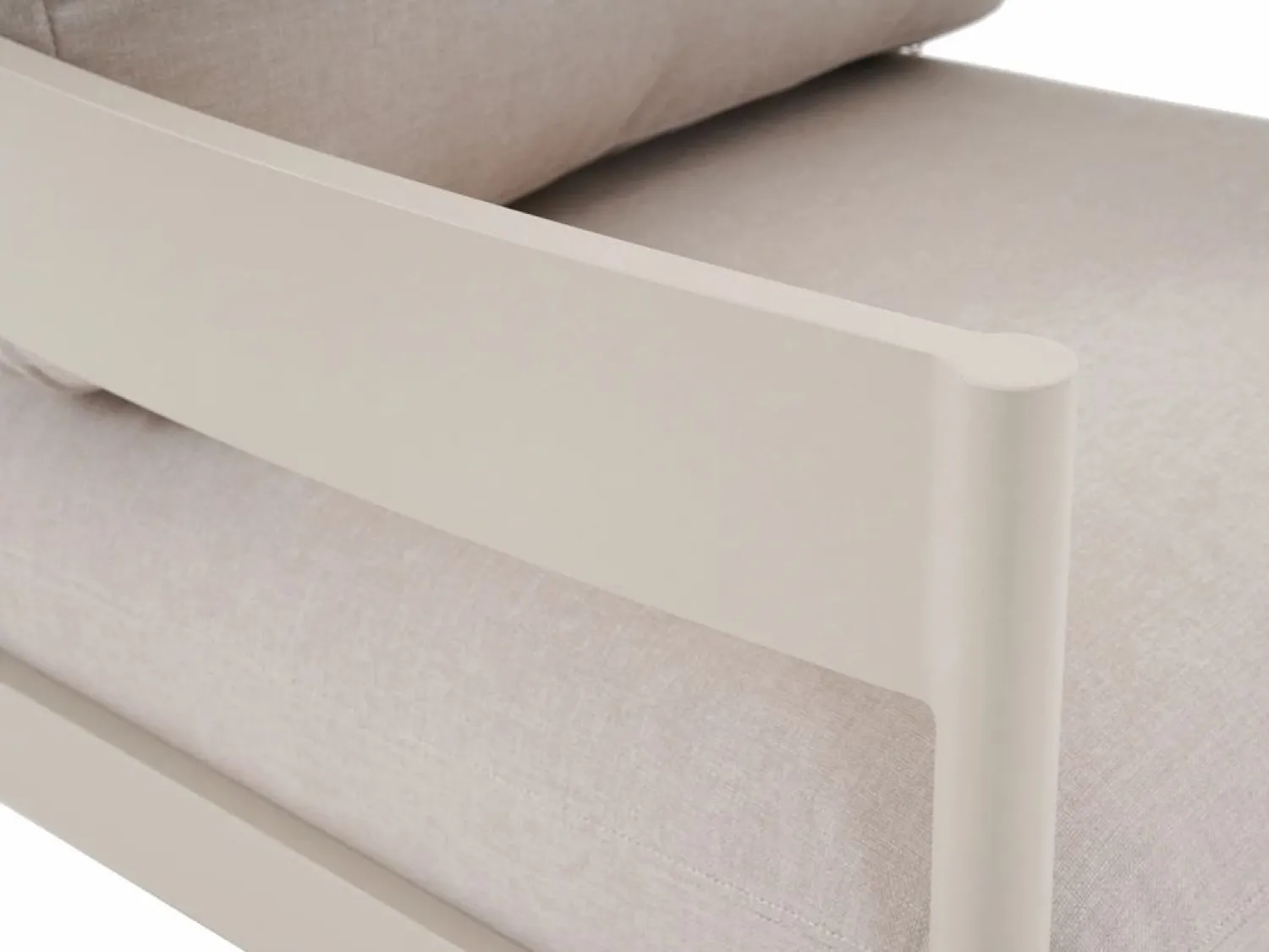 MYLIA Salón de jardín de aluminio 4 plazas - Beige - LOMAM de