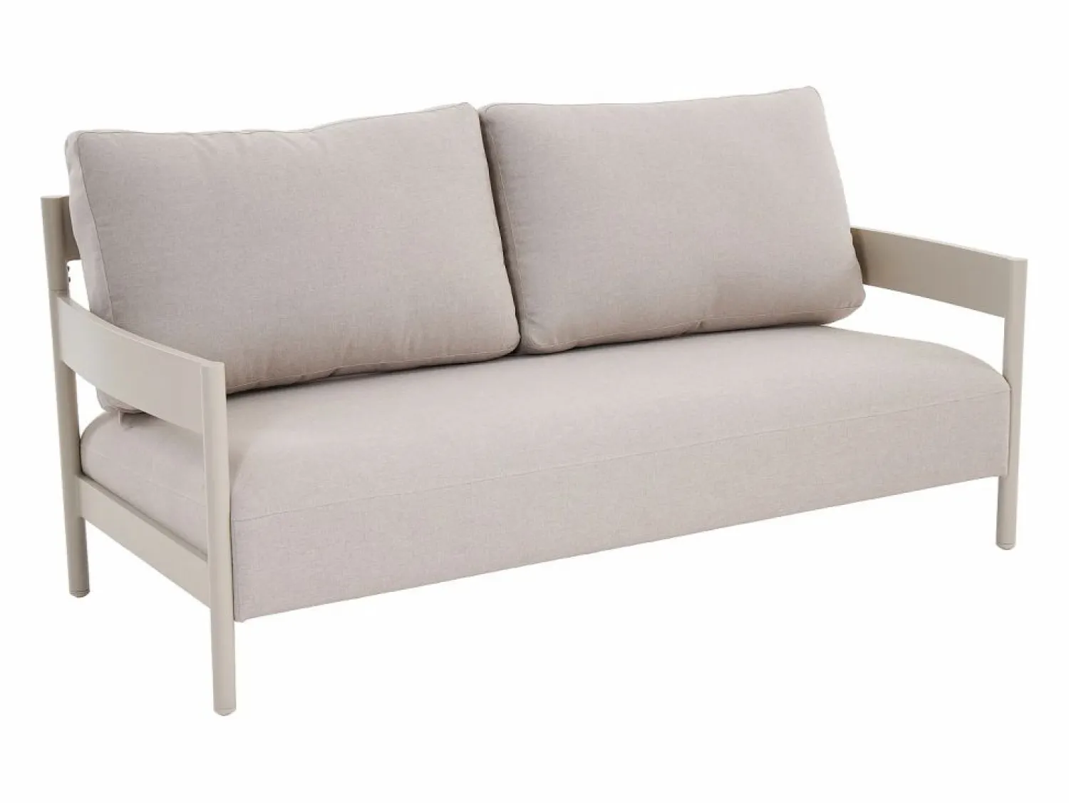 MYLIA Salón de jardín de aluminio 4 plazas - Beige - LOMAM de