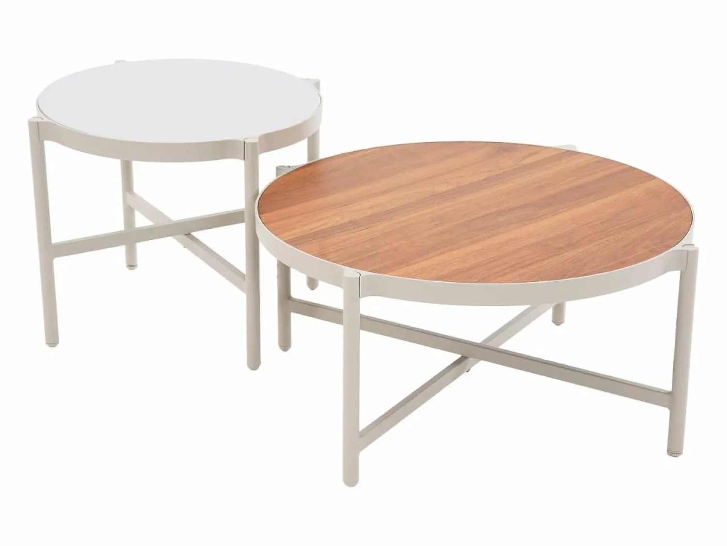 MYLIA Salón de jardín de aluminio 4 plazas - Beige - LOMAM de