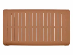 MYLIA Salón de jardín de aluminio: 1 sofá de 3 plazas y 1 mesa de centro - con cojines beige - LOMIA de