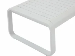 MYLIA Salón de jardín de aluminio: 1 sofá de 3 plazas y 1 mesa de centro - con cojines beige - LOMIA de