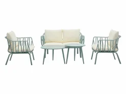 MYLIA Salón de jardín de polipropileno y metal - - LOYNA de