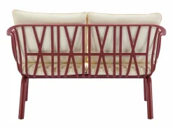 Sale MYLIA Salón de jardín de polipropileno y metal - Burdeos - LOYNA de Granate