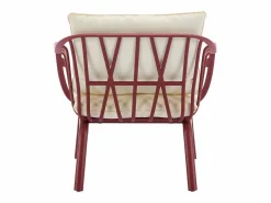 Sale MYLIA Salón de jardín de polipropileno y metal - Burdeos - LOYNA de Granate