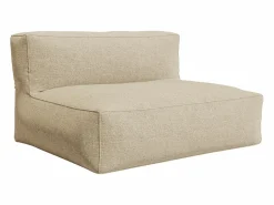 MYLIA Salón de jardín de tela : 1 sofá, 1 sillón, 1 rincón, 1 puf - NOUMARA de