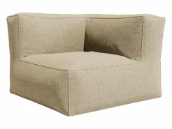 MYLIA Salón de jardín de tela : 1 sofá, 1 sillón, 1 rincón, 1 puf - NOUMARA de