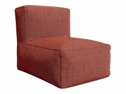 New Salón de jardín de tela - 1 sillón 1 ángulo 1 chaise longue 1 puf NOUMARA Conjunto Sofá Y Sillón