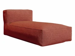 New Salón de jardín de tela - 1 sillón 1 ángulo 1 chaise longue 1 puf NOUMARA Conjunto Sofá Y Sillón