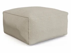 Online Salón de jardín en tela bouclé 5 plazas: 1 sofá, 1 sillón, 1 rinconera y 1 puf - - NOUMARA de Salones De Jardín|Conjunto Sofá Y Sillón