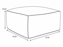 Online Salón de jardín en tela bouclé 5 plazas: 1 sofá, 1 sillón, 1 rinconera y 1 puf - - NOUMARA de Salones De Jardín|Conjunto Sofá Y Sillón