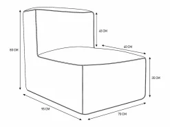 Sale Salón de jardín en tela bouclé 4 plazas: 1 sillón, 1 rinconera, 1 Chaise longue y 1 puf - - NOUMARA de Salones De Jardín|Conjunto Sofá Y Sillón