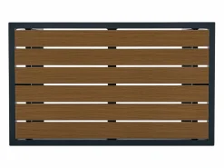 Hot MYLIA Salón de jardín modular de aluminio - Gris antracita con cojines beige - NOLLAY de Negro / Beige