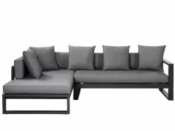 MYLIA Salón jardín sofá rinconera mesa centro Gris - MOLOKAI