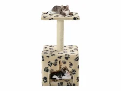 Outlet Sara Teresa Rascador para gatos con poste de sisal 55 cm huellas Juego De Animales