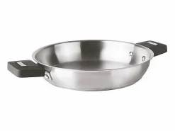 Outlet Lacor Sartén de acero inoxidable de 20 cm con mango desmontable y sistema Click & Lock - Colección COMBI de Gris