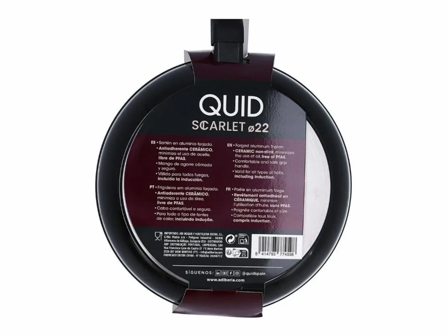 Discount Sartén Scarlet Quid aluminio forjado negro Ø22 cm Material Y Utensilios De Cocina