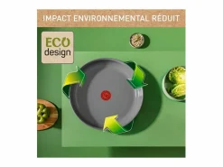 Tefal Sartén Ingenio Renew 28 cm, cerámica antiadherente, inducción, mango desmontable, fabricada en Francia