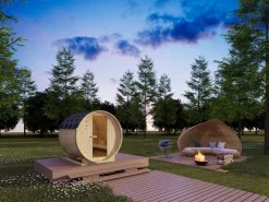 VOGUE SAUNA Sauna de exterior 4 plazas, Ancho 185 x Prof. 180 x Alt. 190 cm, ISOKYRO