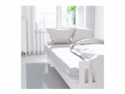 Sale Soleil d'ocre Sábana bajera lisa 160x200 cm ZZZ blanca Blanco