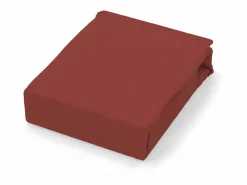 Soleil d'ocre Sábana de algodón 57 hilos 260x300 cm Ladrillo LISO, por