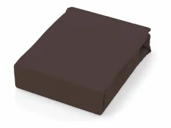 Clearance Soleil d'ocre Sábana de algodón 57 hilos 240x290 cm LISO castaño Marru00f3n