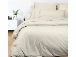 Clearance Sábana de algodón 180x290 cm PERCALE crudo Sábana Encimera