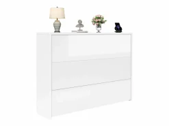 Best Hauss Spole Scrivania pieghevole su ruote con caricabatterie wireless - Finitura bianco lucido Blanco