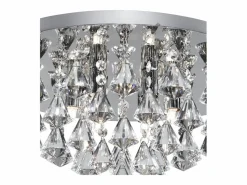 Searchlight Hanna 6 Light Ceiling Semi Flush Light Chrome with Crystals, G9