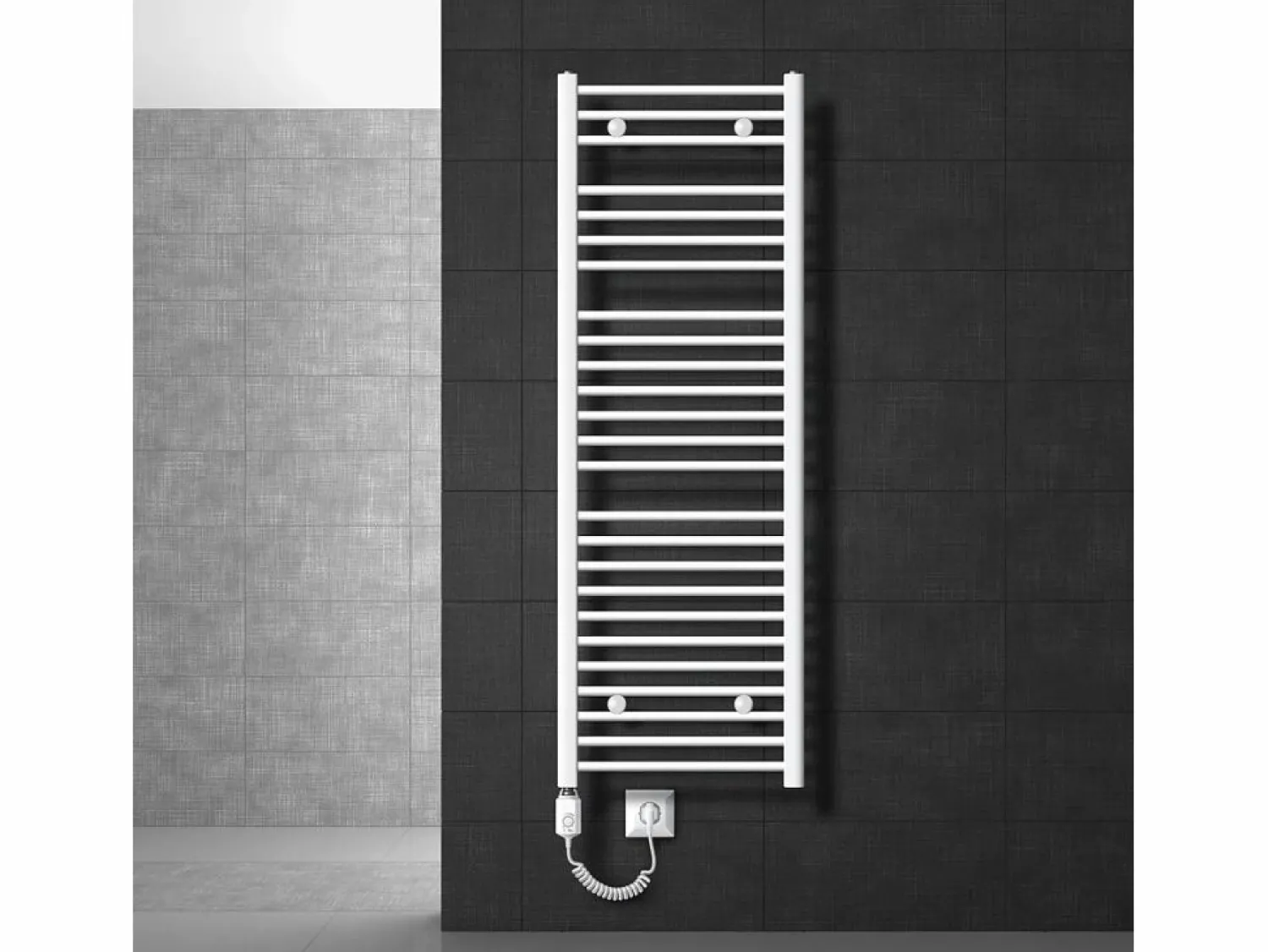 LuxeBath Secador de toallas eléctrico para baño, 500 x 1500 mm, , recto